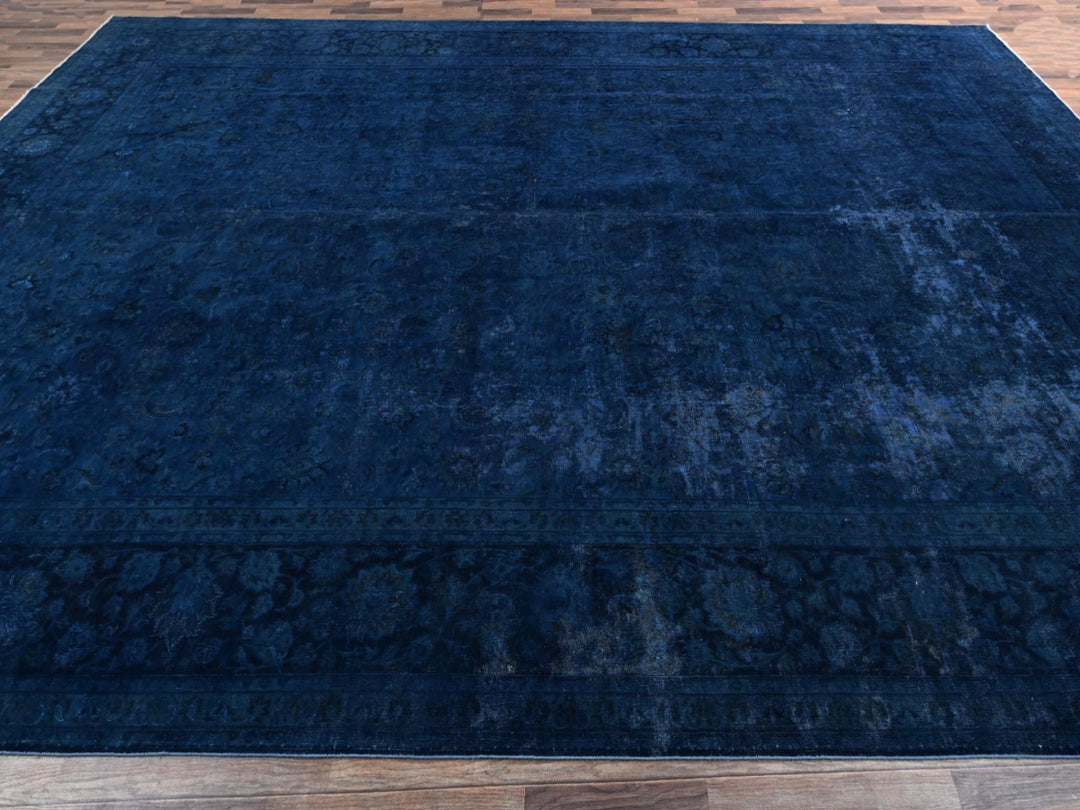 13'0" x 18'8" New Hand Knotted Overdyed Wool & Silk Rectangle Oriental Rug - MOA1022756