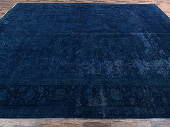 13'0" x 18'8" New Hand Knotted Overdyed Wool & Silk Rectangle Oriental Rug - MOA1022756