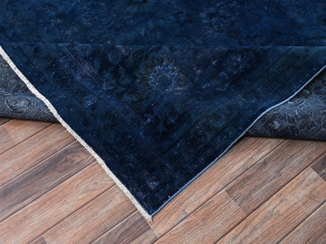 13'0" x 18'8" New Hand Knotted Overdyed Wool & Silk Rectangle Oriental Rug - MOA1022756