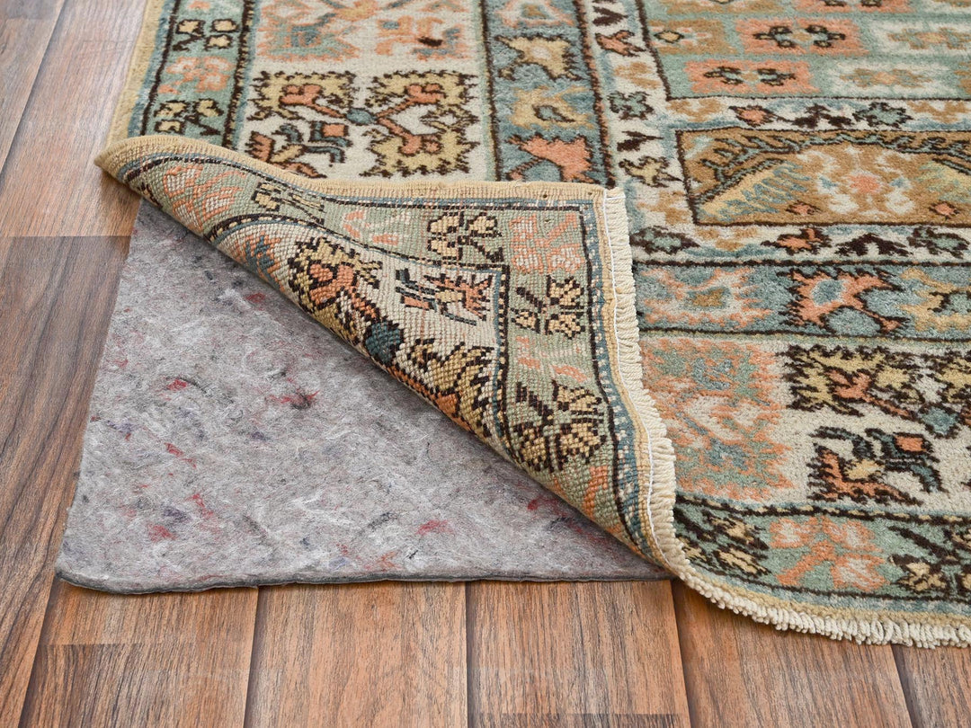 6'1" x 8'8" Vintage Hand Knotted Beige Wool Rectangle Oriental Rug - MOA1022757