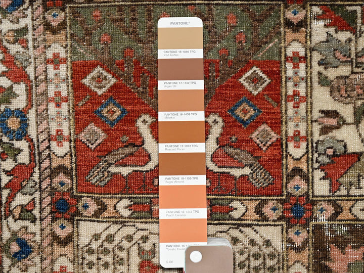 6'10" x 9'10" Vintage Hand Knotted Red Wool Rectangle Oriental Rug - MOA1022758