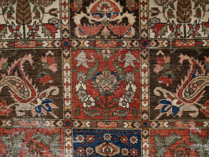 6'10" x 9'10" Vintage Hand Knotted Red Wool Rectangle Oriental Rug - MOA1022758