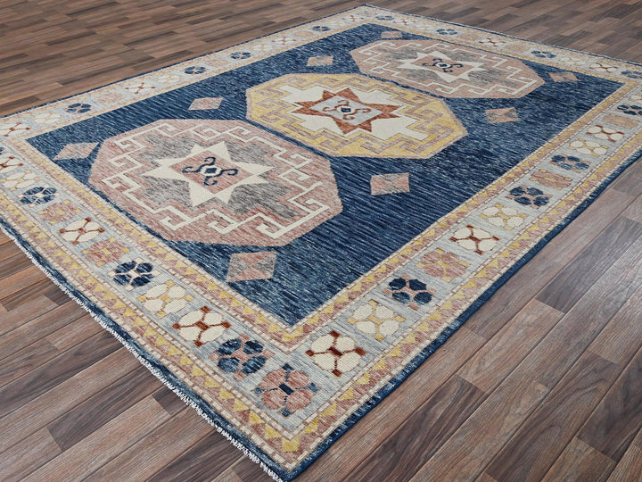 7'10" x 10'2" New Hand Knotted Black Wool Rectangle Oriental Rug - MOA1022761