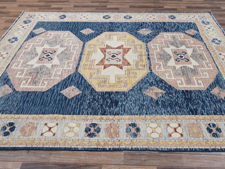 7'10" x 10'2" New Hand Knotted Black Wool Rectangle Oriental Rug - MOA1022761