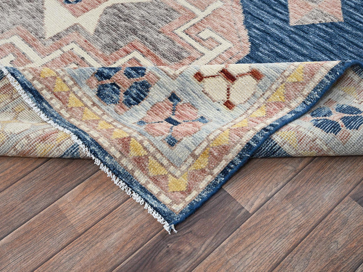 7'10" x 10'2" New Hand Knotted Black Wool Rectangle Oriental Rug - MOA1022761