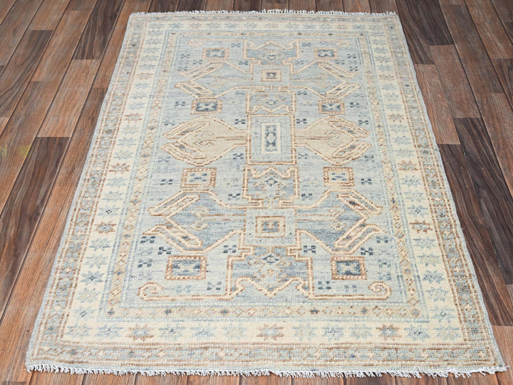 3'0" x 4'7" New Hand Knotted Grey Wool Rectangle Oriental Rug - MOA1022763