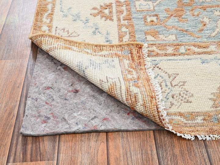 4'10" x 7'0" New Hand Knotted Blue Wool Rectangle Oriental Rug - MOA1022765