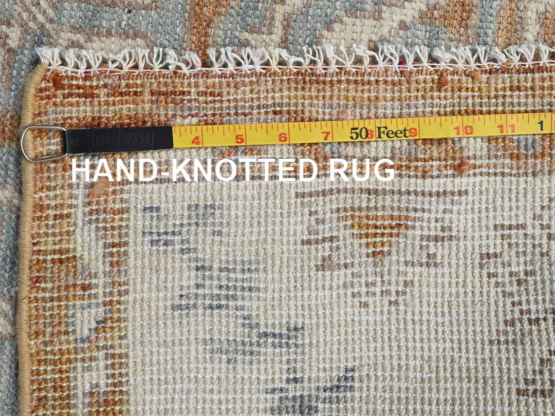 4'10" x 7'0" New Hand Knotted Blue Wool Rectangle Oriental Rug - MOA1022765
