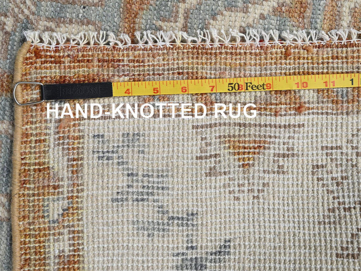 4'10" x 7'0" New Hand Knotted Blue Wool Rectangle Oriental Rug - MOA1022765