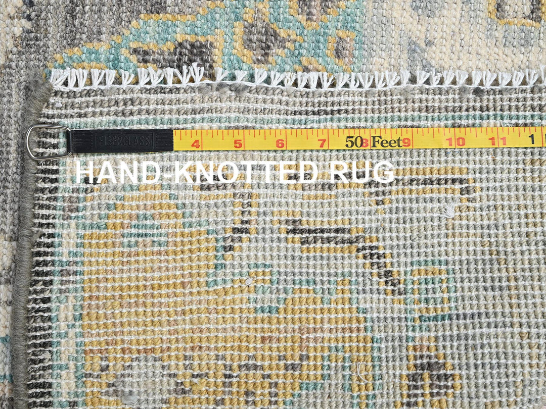 4'8" x 7'1" New Hand Knotted Grey Wool Rectangle Oriental Rug - MOA1022783
