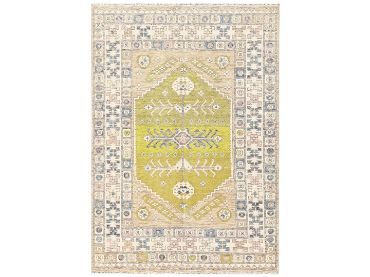 4'9" x 6'11" New Hand Knotted Brown Wool Rectangle Oriental Rug - MOA1022784
