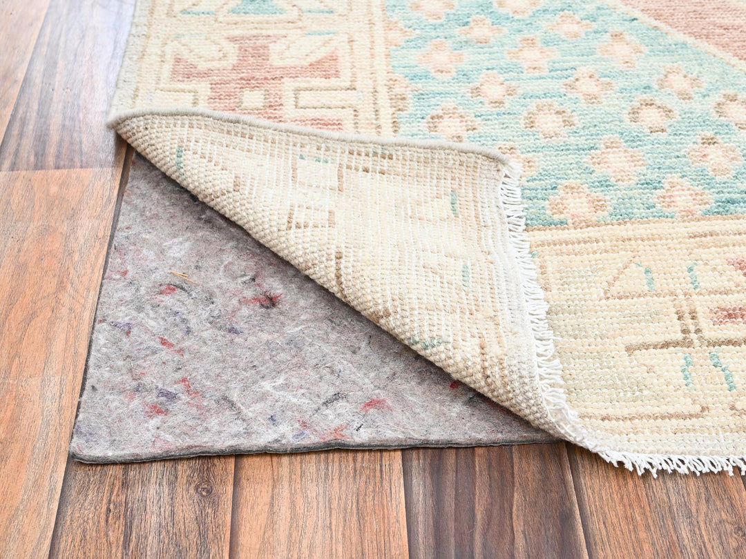 4'8" x 6'10" New Hand Knotted Blue Wool Rectangle Oriental Rug - MOA1022785