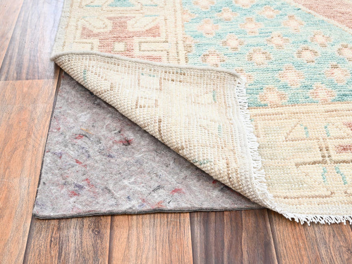 4'8" x 6'10" New Hand Knotted Blue Wool Rectangle Oriental Rug - MOA1022785