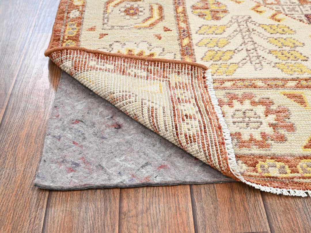 4'10" x 6'9" New Hand Knotted Brown Wool Rectangle Oriental Rug - MOA1022786