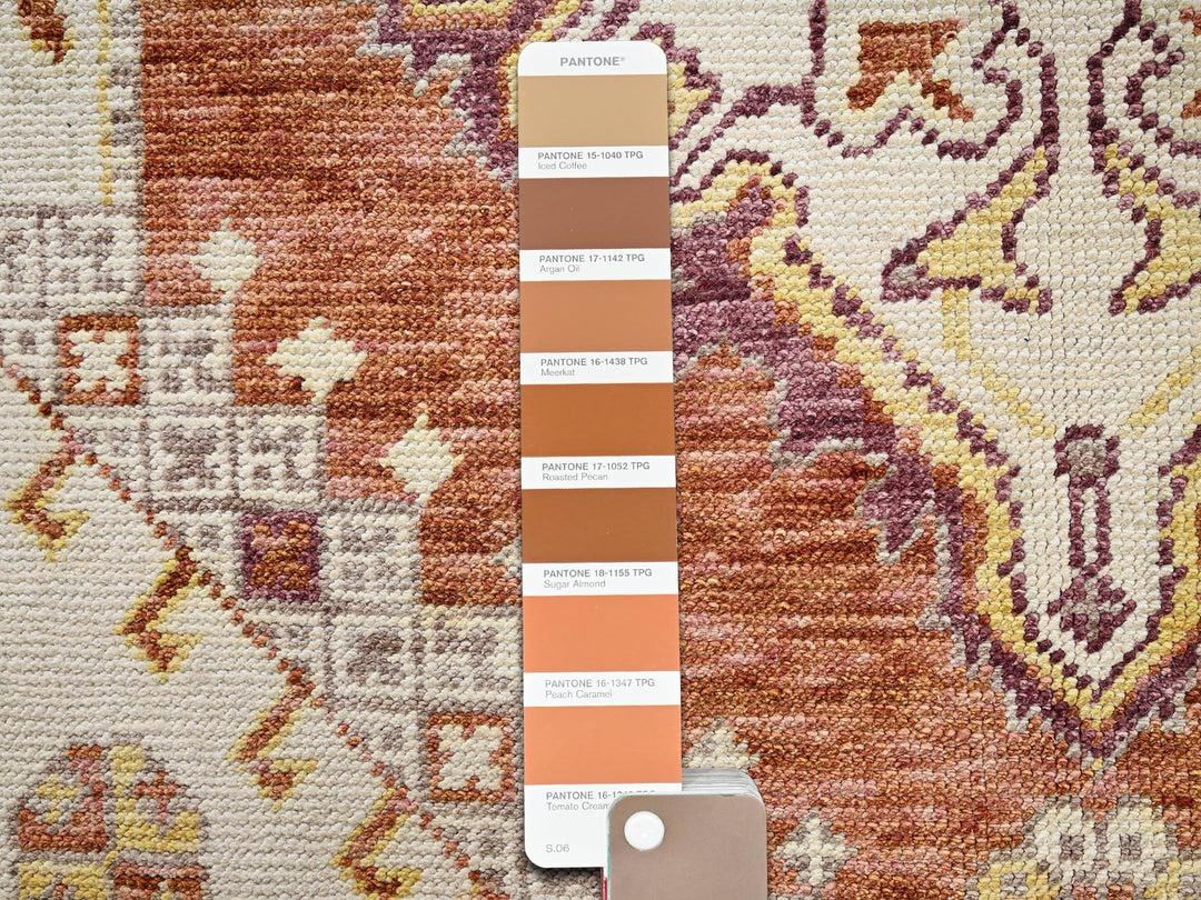 4'10" x 6'9" New Hand Knotted Brown Wool Rectangle Oriental Rug - MOA1022786
