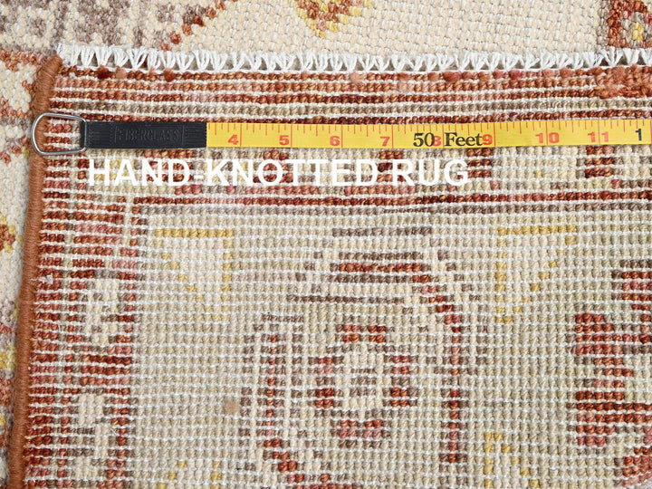 4'10" x 6'9" New Hand Knotted Brown Wool Rectangle Oriental Rug - MOA1022786