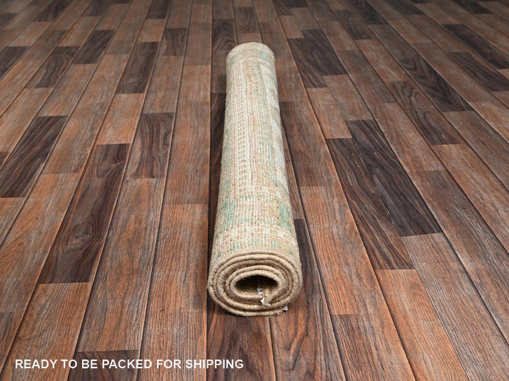 3'10" x 5'11" New Hand Knotted Brown Wool Rectangle Oriental Rug - MOA1022787