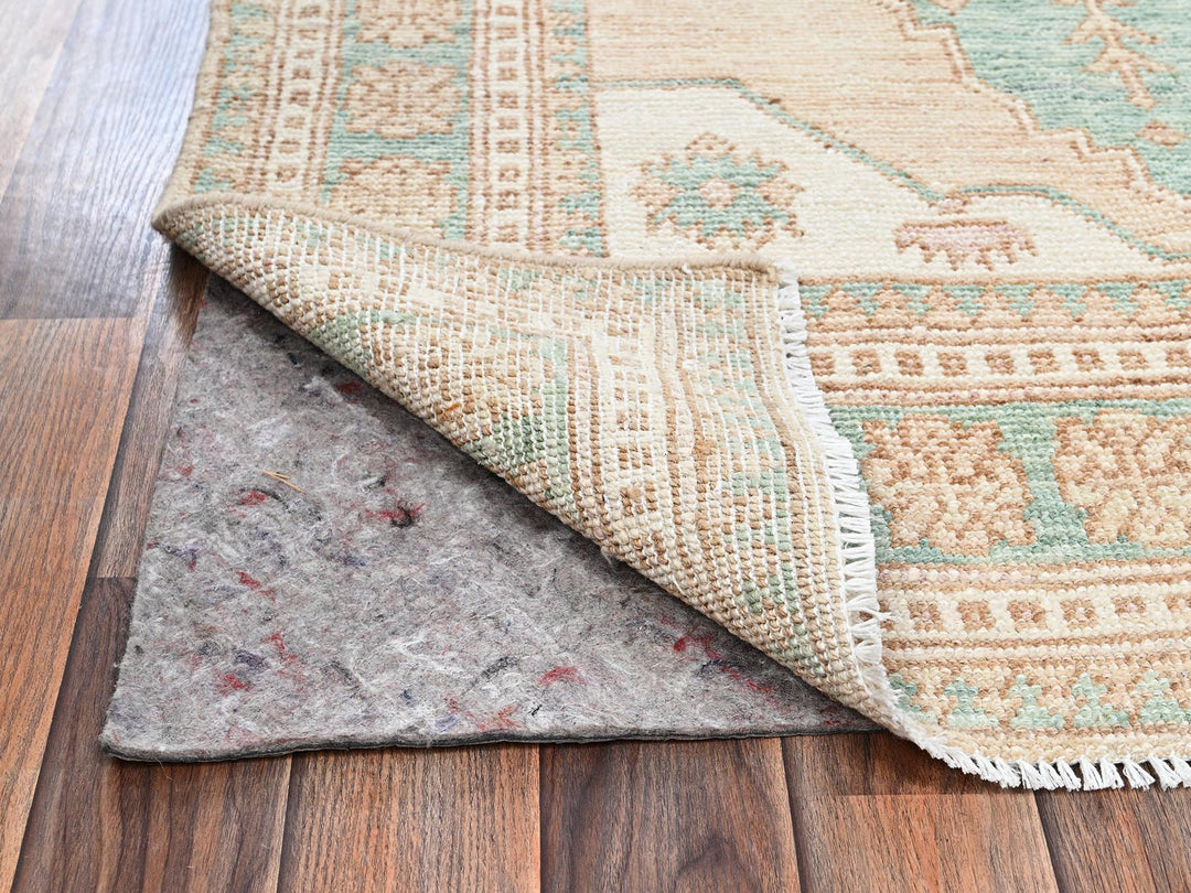 3'9" x 6'3" New Hand Knotted Brown Wool Rectangle Oriental Rug - MOA1022788