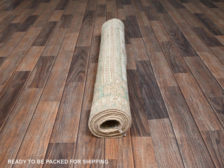 3'9" x 6'3" New Hand Knotted Brown Wool Rectangle Oriental Rug - MOA1022788