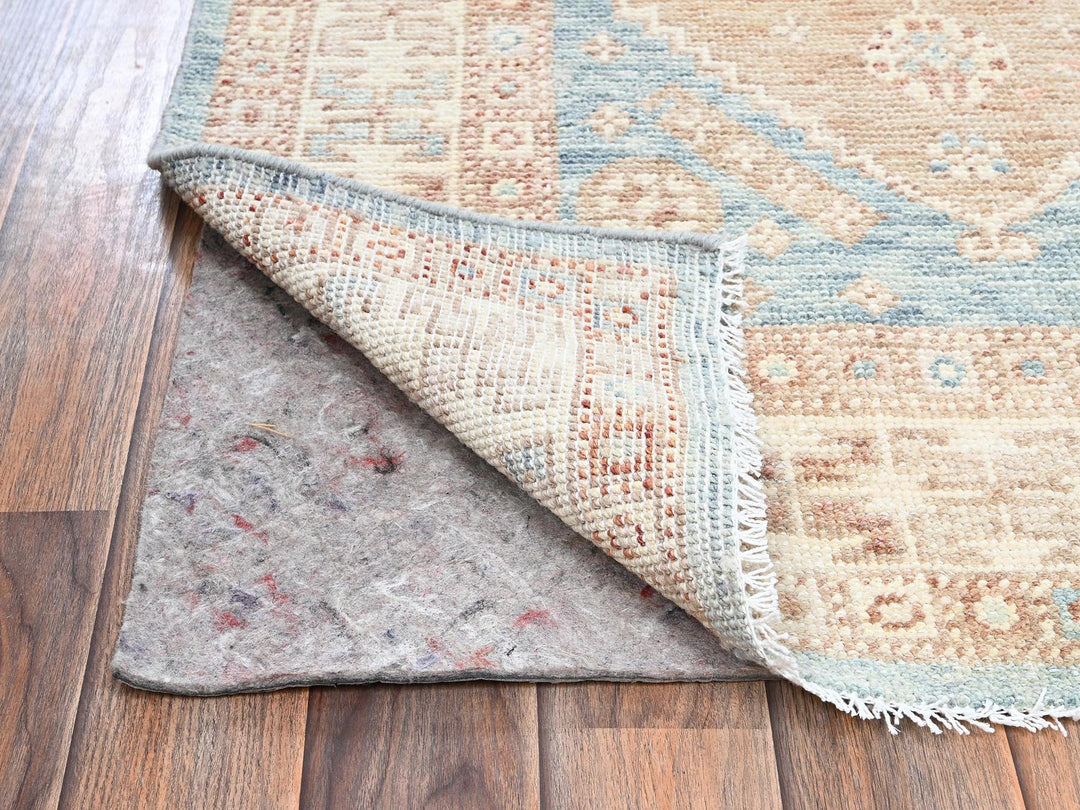 3'1" x 5'3" New Hand Knotted Blue Wool Rectangle Oriental Rug - MOA1022789