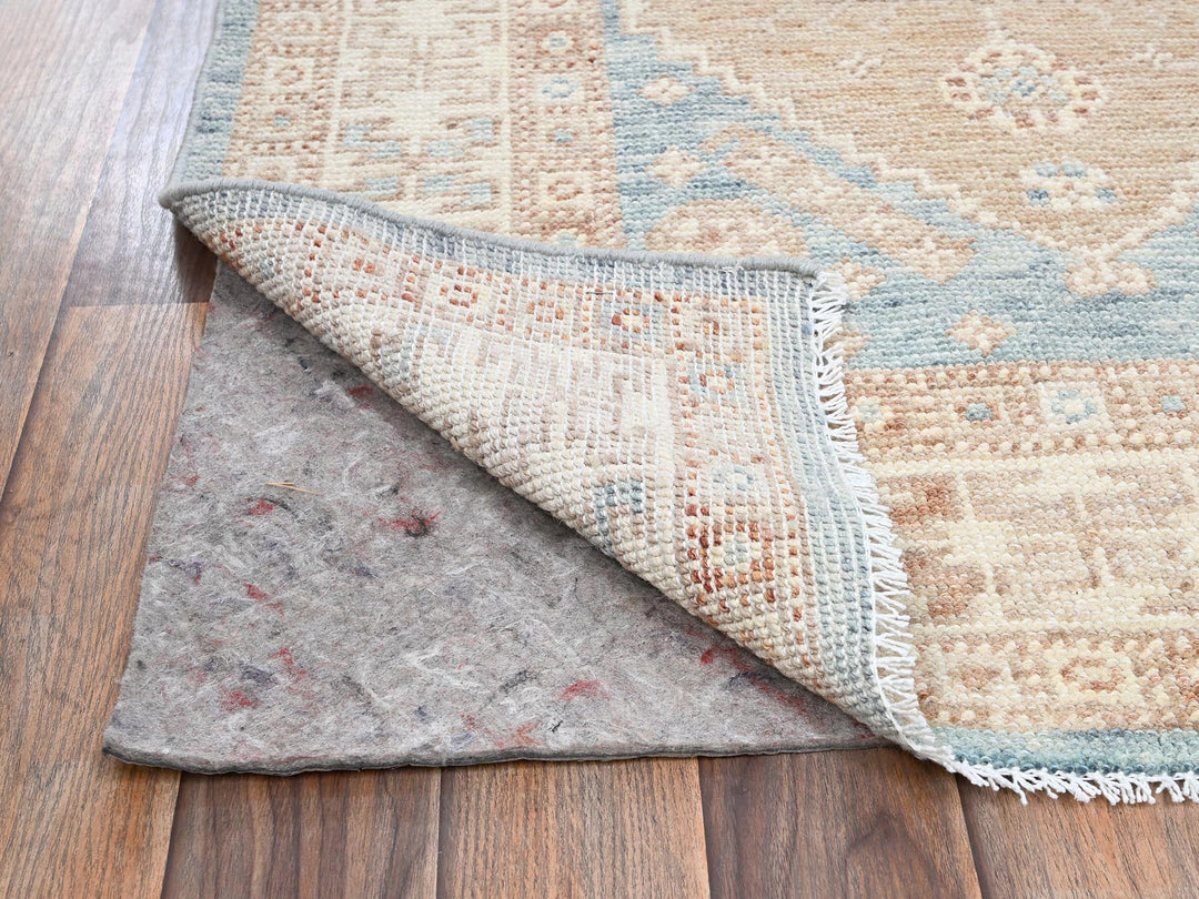 3'0" x 5'3" New Hand Knotted Blue Wool Rectangle Oriental Rug - MOA1022790