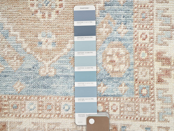3'0" x 5'3" New Hand Knotted Blue Wool Rectangle Oriental Rug - MOA1022790