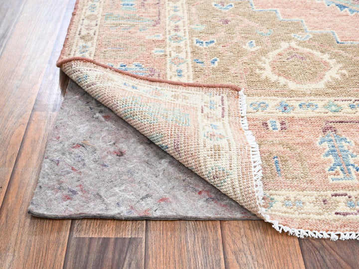 4'10" x 6'10" New Hand Knotted Brown Wool Rectangle Oriental Rug - MOA1022793