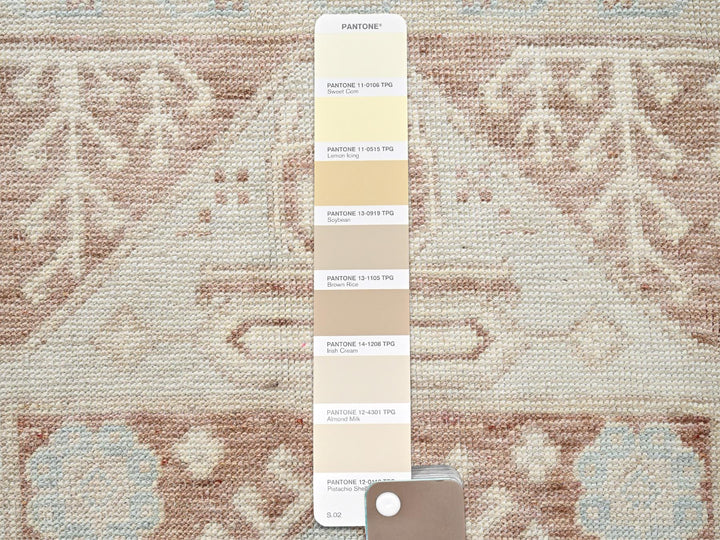5'0" x 6'10" New Hand Knotted Brown Wool Rectangle Oriental Rug - MOA1022794