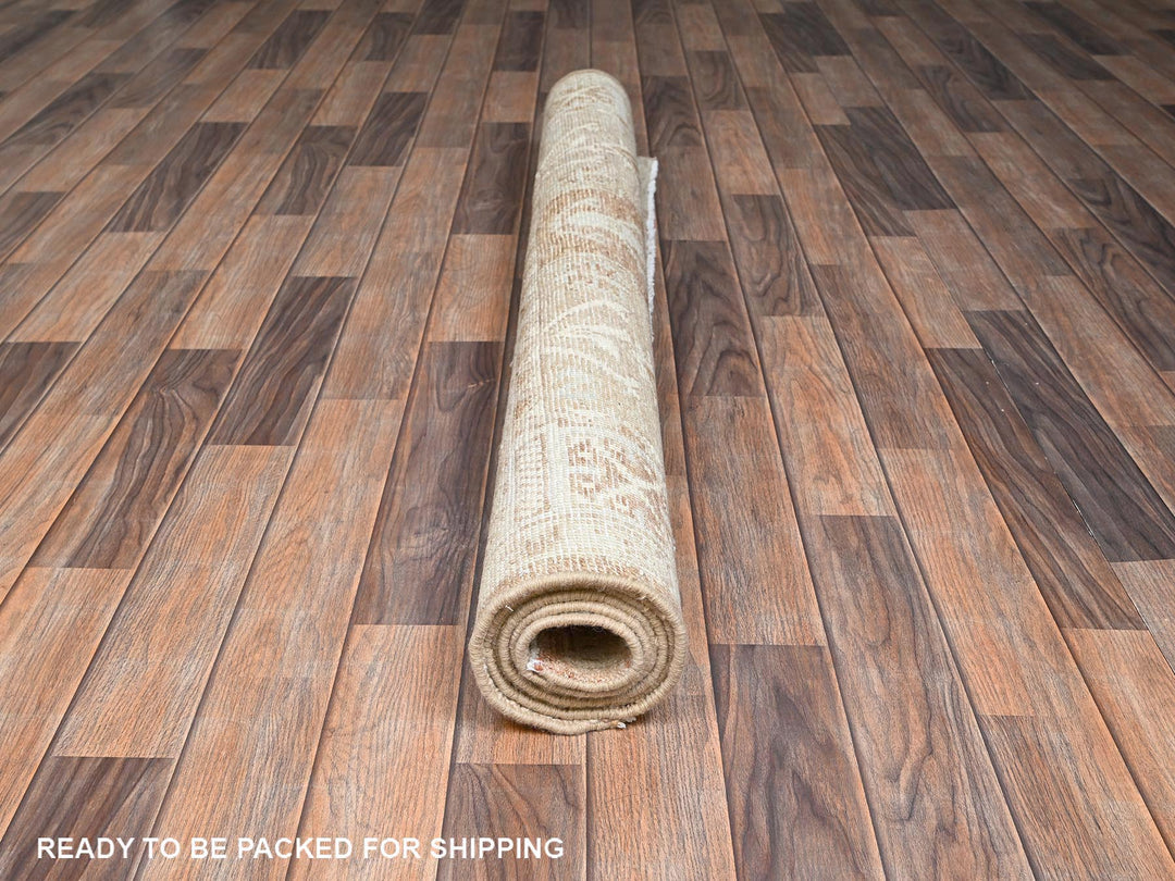 4'11" x 6'9" New Hand Knotted Brown Wool Heart Oriental Rug - MOA1022795
