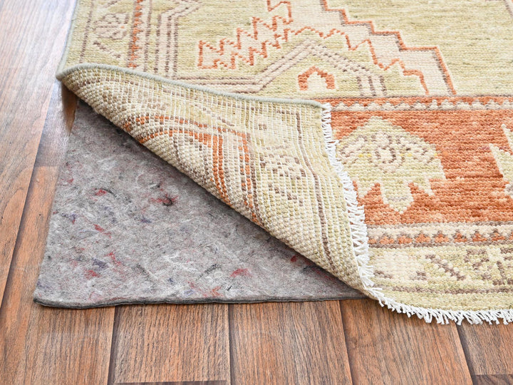 4'10" x 6'9" New Hand Knotted Brown Wool Rectangle Oriental Rug - MOA1022796