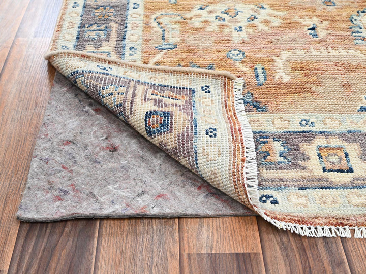 4'8" x 7'0" New Hand Knotted Brown Wool Rectangle Oriental Rug - MOA1022799