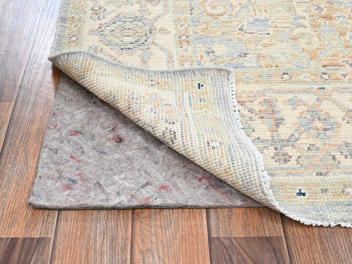 4'9" x 7'0" New Hand Knotted Grey Wool Rectangle Oriental Rug - MOA1022802