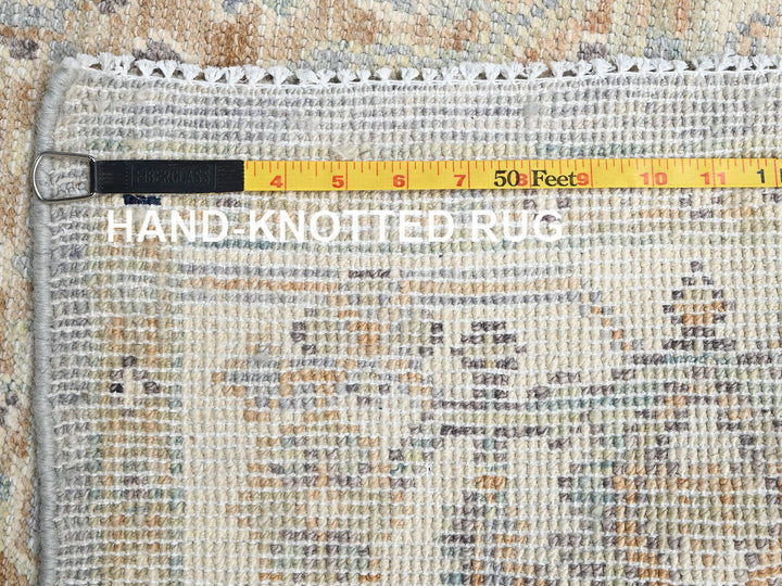 4'9" x 7'0" New Hand Knotted Grey Wool Rectangle Oriental Rug - MOA1022802
