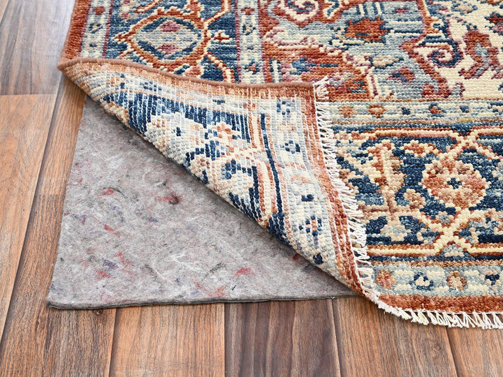 4'9" x 6'9" New Hand Knotted Red Wool Rectangle Oriental Rug - MOA1022804