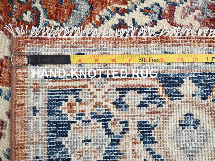 4'9" x 6'9" New Hand Knotted Red Wool Rectangle Oriental Rug - MOA1022804