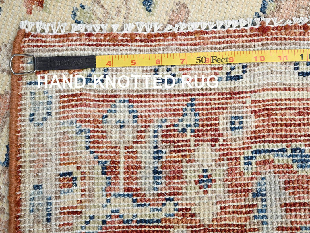 4'10" x 6'10" New Hand Knotted Beige Wool Rectangle Oriental Rug - MOA1022805
