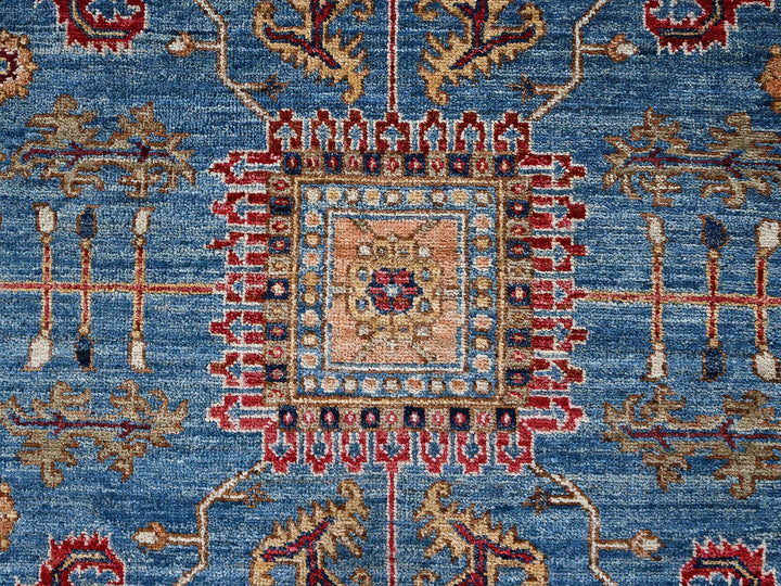8'2" x 10'1" New Hand Knotted Blue Wool Rectangle Oriental Rug - MOA1022811