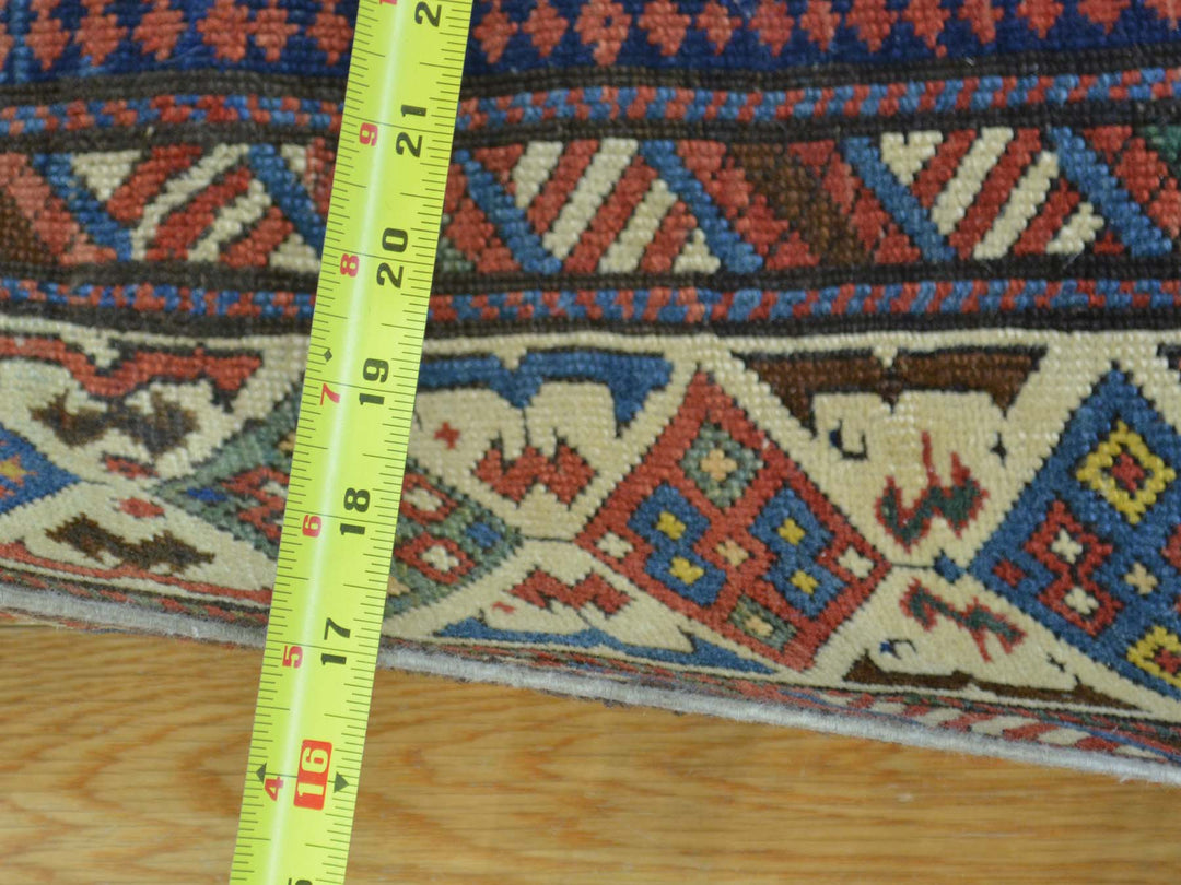 4'0" x 9'10" Vintage Hand Knotted Yellow Wool Runner Oriental Rug - MOA10228230