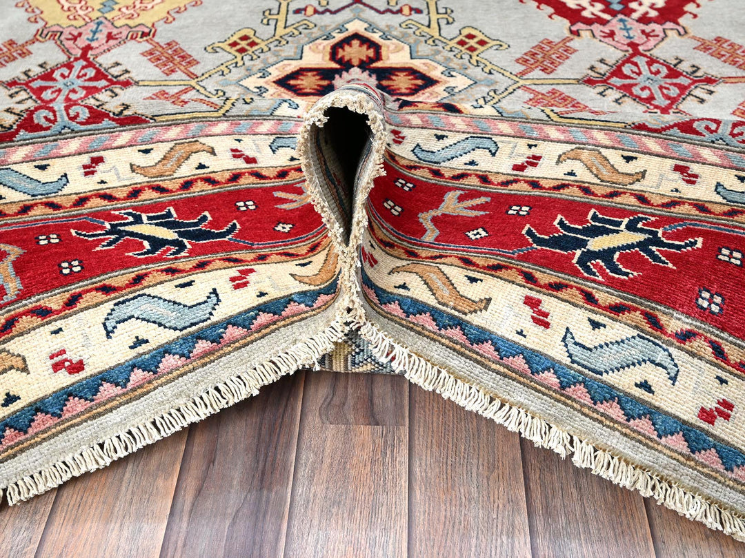 7'10" x 9'10" New Hand Knotted Green Wool Rectangle Oriental Rug - MOA102302