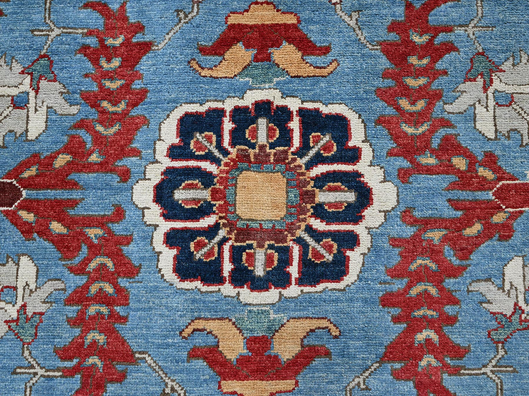 9'2" x 11'8" New Hand Knotted Blue Wool Rectangle Oriental Rug - MOA102318