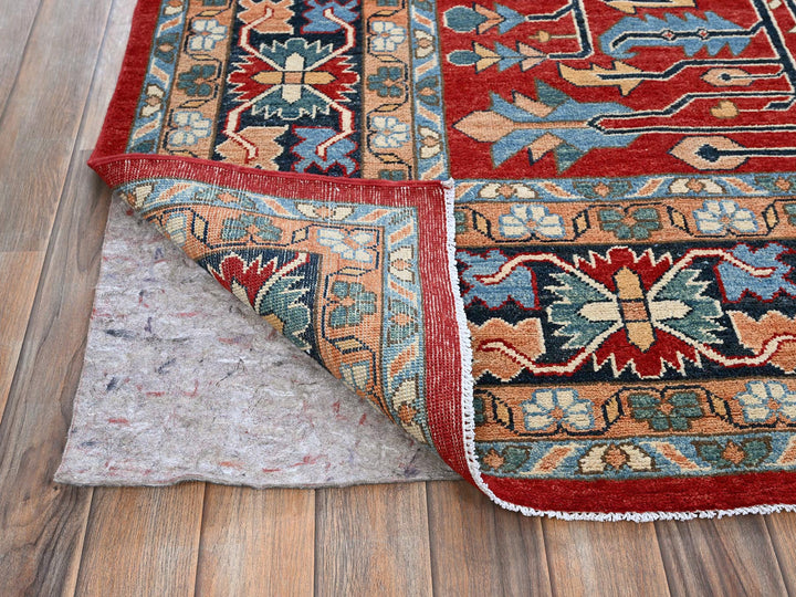 8'10" x 11'11" New Hand Knotted Red Wool Rectangle Oriental Rug - MOA102319