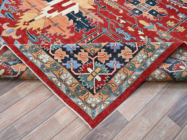 8'10" x 11'11" New Hand Knotted Red Wool Rectangle Oriental Rug - MOA102319