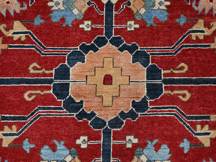 8'10" x 11'11" New Hand Knotted Red Wool Rectangle Oriental Rug - MOA102319