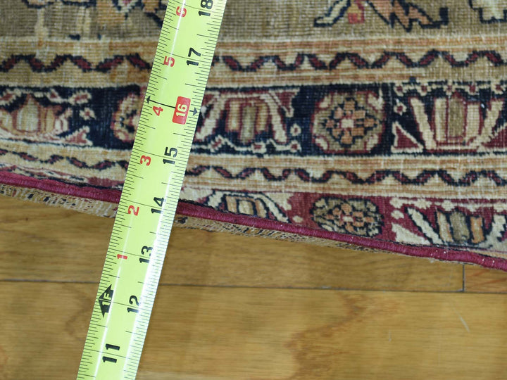 11'9" x 15'7" Vintage Hand Knotted Red Wool Rectangle Oriental Rug - MOA10232136