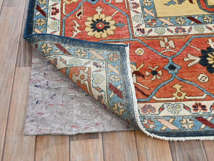 9'11" x 13'10" New Hand Knotted Blue Wool Rectangle Oriental Rug - MOA102323