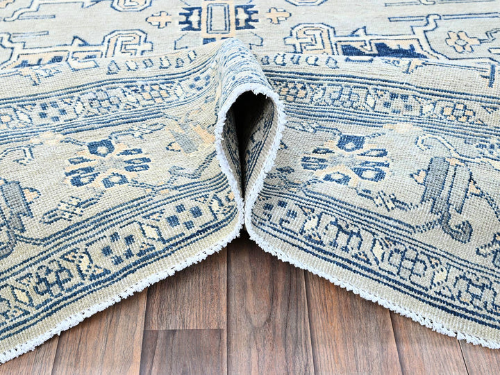 6'0" x 8'11" New Hand Knotted Grey Wool Rectangle Oriental Rug - MOA102324