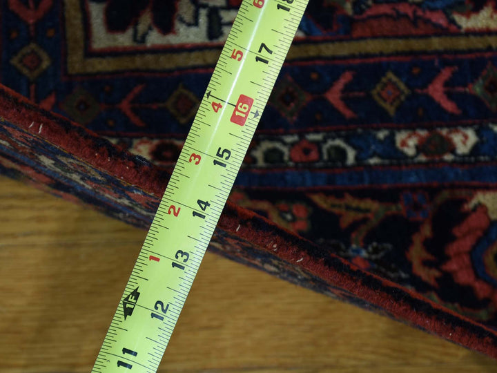 10'5" x 13'9" Vintage Hand Knotted Red Wool Rectangle Oriental Rug - MOA10232840