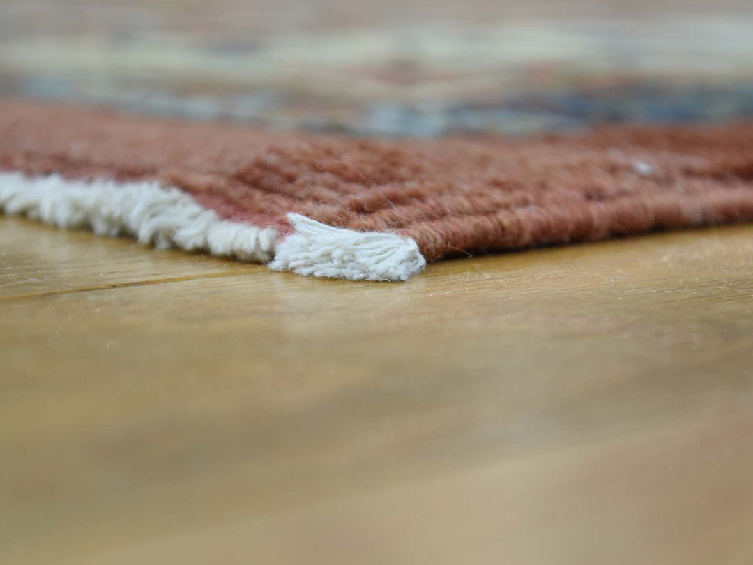 10'8" x 14'1" Vintage Hand Knotted Brown Wool Rectangle Oriental Rug - MOA10234131
