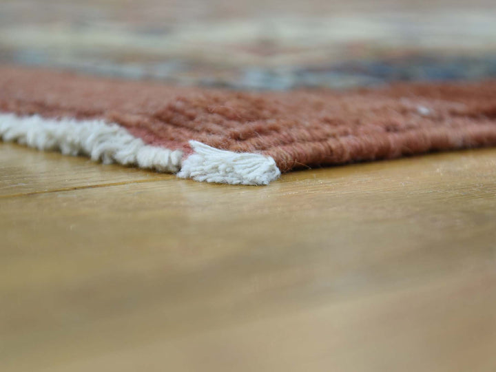 10'8" x 14'1" Vintage Hand Knotted Brown Wool Rectangle Oriental Rug - MOA10234131