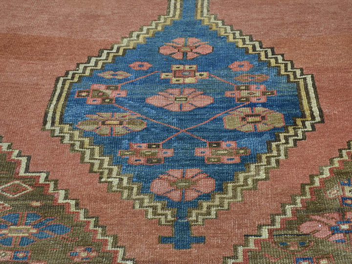 10'8" x 14'1" Vintage Hand Knotted Brown Wool Rectangle Oriental Rug - MOA10234131